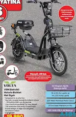 VOLTA VSM ELEKTRİKLİ MOTORLU BİSİKLET MAT SİYAH fiyat ve kampanya bilgisi